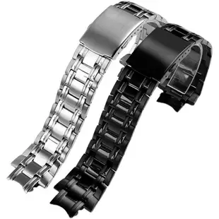 代用卡西歐EFR-539BK-1A手錶帶casio海洋之心鋼帶 金屬精鋼錶帶男