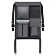 Car Seat Middle Hanging Storage Bag Tissue Water Cup Pocket Bag Leather Black