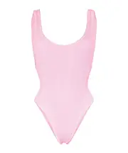 Backless One-Piece Swimsuit One size Pink