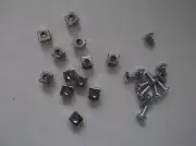 Rack Mount Cage Square Nuts w/ Screws Plus Bushing 25 Pcs Set