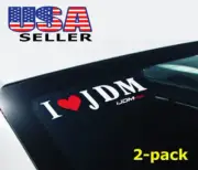 (2) I Love JDM Car Vinyl Decal Sticker Featuring iJDMTOY LED Light Super Store (for: Subaru)