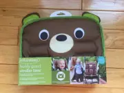 New in Package INFANTINO BUDDY GUARD STROLLER LINER BEAR BROWN PADDED