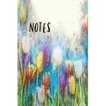 NOTES: FLORAL FLOWERS TULIPS WATERCOLOUR FLORIST BOOK NOTEPAD NOTEBOOK COMPOSITION AND JOURNAL GRATITUDE DOT DIARY GARDENING