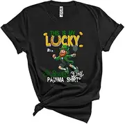 [Generic] This is My Lucky St. Patrick's Day Pajama Shirt, Lovely Leprechaun Badminton Squad, Shamrock Unisex T-Shirt