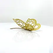 3D Removable Paper Butterfly Wall Stickers 3 Size 12pk - Metallic Gold