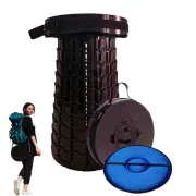 19.7” Heavy Duty Collapsible Stool with Cushion - Portable, Foldable Camping ...
