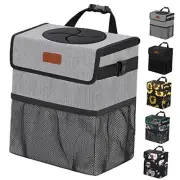 Car Trash Can for Car Cute, Bag Bin Hanging Waterproof 2.2 Gallons Grey