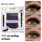 Lash Extension Kit 240pcs 30D/40D/60D/80D Bond and Seal Makeup tools DIY for glu