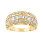 Bevilles Channel Dress Ring with 1.50ct of Laboratory Grown Diamonds in 9kt Yellow Gold