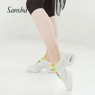 Sansha 法國三沙運動舞蹈鞋女氣墊網面彩色現代舞鞋廣場舞鞋透氣