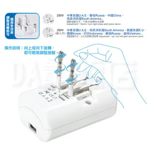 SAMPO 雙寶 萬國充電器 雙USB 轉接頭 EP-U141AU2 擴充座 USB充電器 旅行萬用轉接