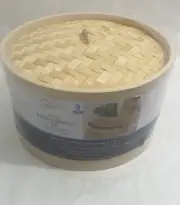 Bamboo 3 pc steamer set for healthy cooking