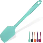 35.6cm Extra Large Silicone Spatula: U-Taste 315℃ Heat Resistant Long Flexible Rubber Bowl Scraper Seamless Mixing Stirring Cooking Scraping Baking Spreader for Kitchen Nonstick Cookware (Aqua Sky)