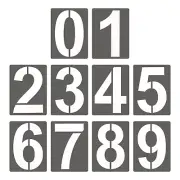 4.5 Inch Large Plastic Number Stencils, 10 Pcs, Wood
