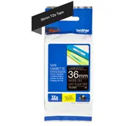 Brother TZEM365 P-touch TZe Label Tape - 36 mm - Rectangle - White on Matte Black [TZEM365]