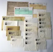 22X VINTAGE 70'S ELTA HELLENIC POST ENVELOPE CHECK NOTICE DOCUMENT GREECE NEW !