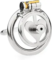 Penis Cage For Sex Metal Chastity Cage Heart Shaped Cage With Soft Catheter Sexual Chastity Devices For Male Chastity Devices With Invisible Lock 50Mm