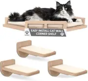 Cat Wall Shelves - Cat Shelves for Wall, Cat Shelf w/Cat Wall Steps, Cat Shel...