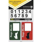 NRL Rabbitohs Rego Reminder Decal - N-RR-RB