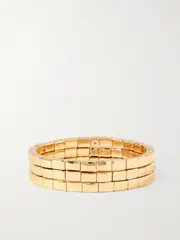 [Roxanne Assoulin] Roxanne Assoulin - Level Up Set Of Three Gold-tone Bracelets - One size One size Gold