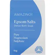 Epsom Salts Detox Bath Soak Pure Magnesium Sulphate - 1kg