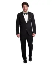 Ike Behar Super 120's Wool 2-Button Notch Lapel Tuxedo and Pants Slim Fit