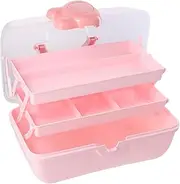 3 Shelf Multi-purpose Storage Box with Compartments, Craft Box for Children, Craft Box Storage, Plastic Sewing Box, Medicine Case for Medications, Tools, Hair accessories and Cosmetics, Pen