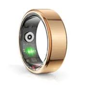 Smart Ring With Heart Rate Blood Oxygen Sleep Monitoring & Sports Modes Size 11 Gold Activity Trackers