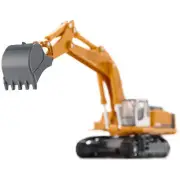 Siku 1/87 Model Heavy Haulage Flatbed Transporter Blue and Excavator Yellow