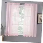 Short Sheer Curtains Linen Textured Living Room Curtain Sheers Light
