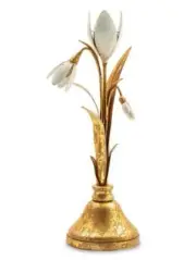 Mackenzie Childs Snowdrop Candlestick Holder - Tall-retired- Metal