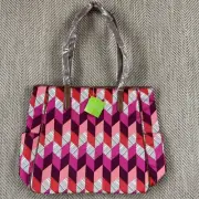 Vera Bradley Bohemian Chevron Preppy Poly Zip Top Tote New With Tags