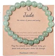 [Pingyongchang] Stress Relief Anxiety Yoga Bracelet,Healing Crystal Stone Mantra Bracelets For Women Natural Crystal Stone Healing Gifts birthday Gifts For Teen Girls jade bracelet for men