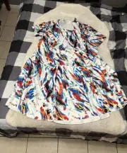 New Chelsea & Theodore Womens 2 Piece Short Sleeve Top & Skirt Plus Size 3X
