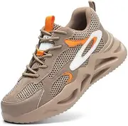 [SANGIN] Mesh Labor Protection Shoes, Safety Work Shoes, Wear-Resistant Protective Shoes, Light and Soft, Breathable Upper, Comfortable for Feet