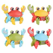 Crawling Crab Toy Music and Light Up Crab Toy Amphibious Bath Toy for Kids