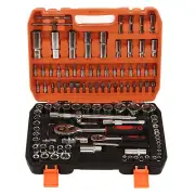108Pcs Mechanics Tool Set Kit 6-Point Socket Ratchet Wrench Repair Tool Set Case