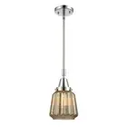 Innovations Chatham 9.1" Mini Pendant, LED, PC/MC/Ribbed - 447-1S-PC-G146-LED