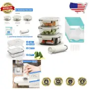 Borosilicate Glass Vacuum Food Containers - 5x Longer Freshness for Meal Prep