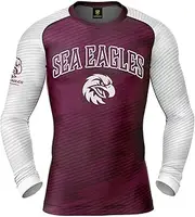 [Ashtabula] NRL Barrel Rash Vest - Manly Sea Eagles - UPV 50+ - Sun Shirt - Adult