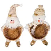 Christmas Gift Bags Candy Jar Storage Basket Santa Snowman Box Sweet Candy