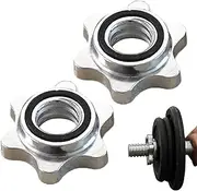 Weight Clamps - 2 Pieces Weight Bar Clamps, Multipurpose Weight Clips | Multifunctional Spinlock Collars, Hex Dumbbell Nut,1 Inch Cast Iron Dumbbell Clip for Dumbbell