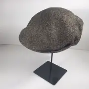 GRUPPO BORSALINO - Flat Cap - Lt Brown/ Gray -speckled dot - wool - MODEL:D12033