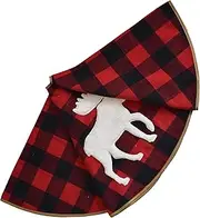 [AWISUK] Christmas Tree Skirt (48'' Large red & White)