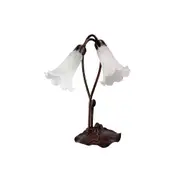 Twin Lily Lamp White