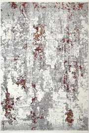 Cordelia Vidlak Abstract Grey & Terracotta Rug