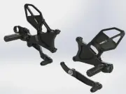 Vortex V3 2.0 Rearsets RS634K Black 7075-T6 Aluminum 1623-0483 3-RS634K