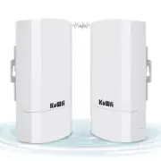 2-Pack 300Mbps Wireless Bridge, Outdoor CPE WiFi Kit Point to Point Wireless ...