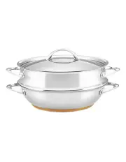 [Essteele] Per Vita Copper Base Induction Covered Multicooker With Steamer Insert 30cm/4.7L in Stainless Steel