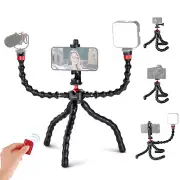 NEEWER T91 Flexible Tripod with Two Magic Arms， Travel Mini Tripod for Vlogging